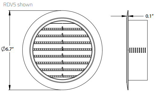 Primex RDV Series 6" Round Soffit Vents